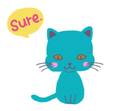 BLUE CAT , FUNNY DOG . sticker #6841693