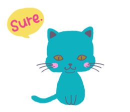 BLUE CAT , FUNNY DOG . sticker #6841693