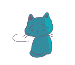 BLUE CAT , FUNNY DOG . sticker #6841694