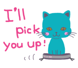 BLUE CAT , FUNNY DOG . sticker #6841696