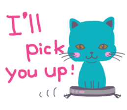 BLUE CAT , FUNNY DOG . sticker #6841696