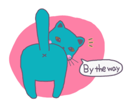 BLUE CAT , FUNNY DOG . sticker #6841697