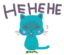 BLUE CAT , FUNNY DOG . sticker #6841698