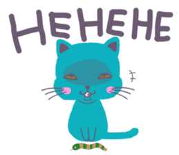 BLUE CAT , FUNNY DOG . sticker #6841698
