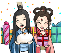 Eligant Chinese couple sticker #6842326