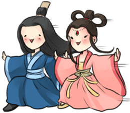 Eligant Chinese couple sticker #6842347