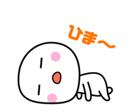 White thing usable anytime 5 sticker #6844068