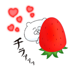 Bear and strawberry 2 sticker #6844153