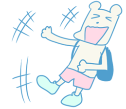 working knapsack-boy sticker #6844272