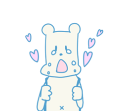 working knapsack-boy sticker #6844275