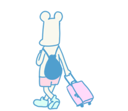 working knapsack-boy sticker #6844278