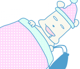 working knapsack-boy sticker #6844281