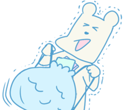 working knapsack-boy sticker #6844285