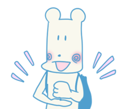 working knapsack-boy sticker #6844289