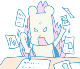 working knapsack-boy sticker #6844292