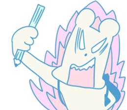 working knapsack-boy sticker #6844294