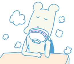 working knapsack-boy sticker #6844295