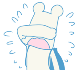 working knapsack-boy sticker #6844301