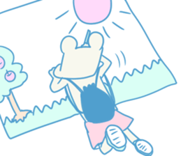 working knapsack-boy sticker #6844302