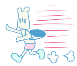 working knapsack-boy sticker #6844303