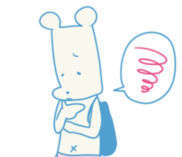 working knapsack-boy sticker #6844305