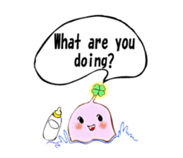 Lucky angler baby Anko-chan English ver. sticker #6844913