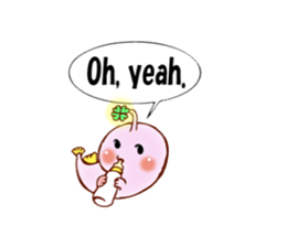 Lucky angler baby Anko-chan English ver. sticker #6844918