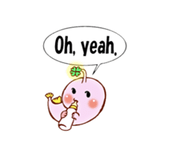 Lucky angler baby Anko-chan English ver. sticker #6844918