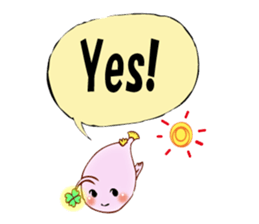 Lucky angler baby Anko-chan English ver. sticker #6844919