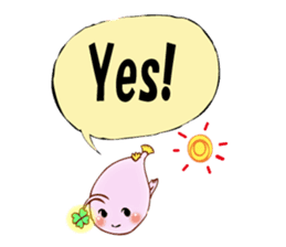 Lucky angler baby Anko-chan English ver. sticker #6844919