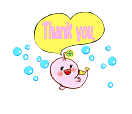 Lucky angler baby Anko-chan English ver. sticker #6844921