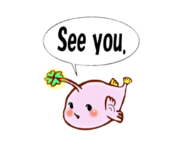 Lucky angler baby Anko-chan English ver. sticker #6844924