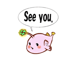 Lucky angler baby Anko-chan English ver. sticker #6844924