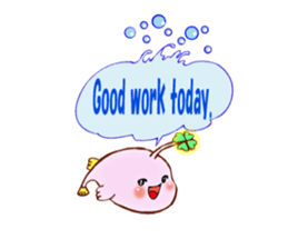 Lucky angler baby Anko-chan English ver. sticker #6844925