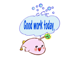 Lucky angler baby Anko-chan English ver. sticker #6844925