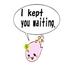 Lucky angler baby Anko-chan English ver. sticker #6844928