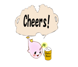 Lucky angler baby Anko-chan English ver. sticker #6844931