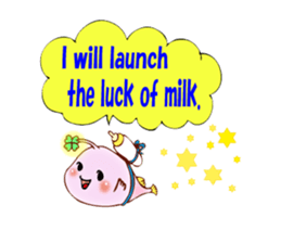 Lucky angler baby Anko-chan English ver. sticker #6844932