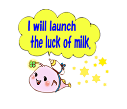 Lucky angler baby Anko-chan English ver. sticker #6844932