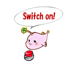 Lucky angler baby Anko-chan English ver. sticker #6844934