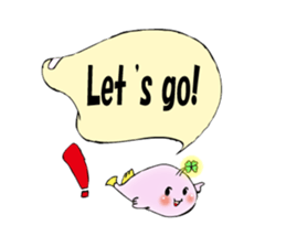 Lucky angler baby Anko-chan English ver. sticker #6844939