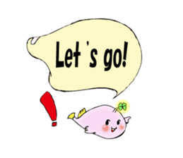 Lucky angler baby Anko-chan English ver. sticker #6844939