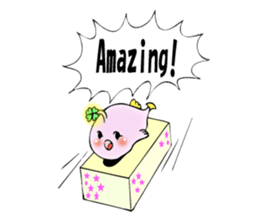 Lucky angler baby Anko-chan English ver. sticker #6844944