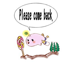 Lucky angler baby Anko-chan English ver. sticker #6844950