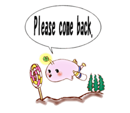 Lucky angler baby Anko-chan English ver. sticker #6844950