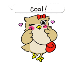 eared owl "mimi" 2 (english) sticker #6845992