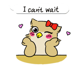 eared owl "mimi" 2 (english) sticker #6845993
