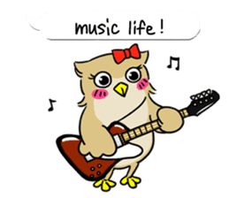 eared owl "mimi" 2 (english) sticker #6845995