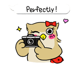 eared owl "mimi" 2 (english) sticker #6845996