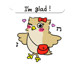 eared owl "mimi" 2 (english) sticker #6846000